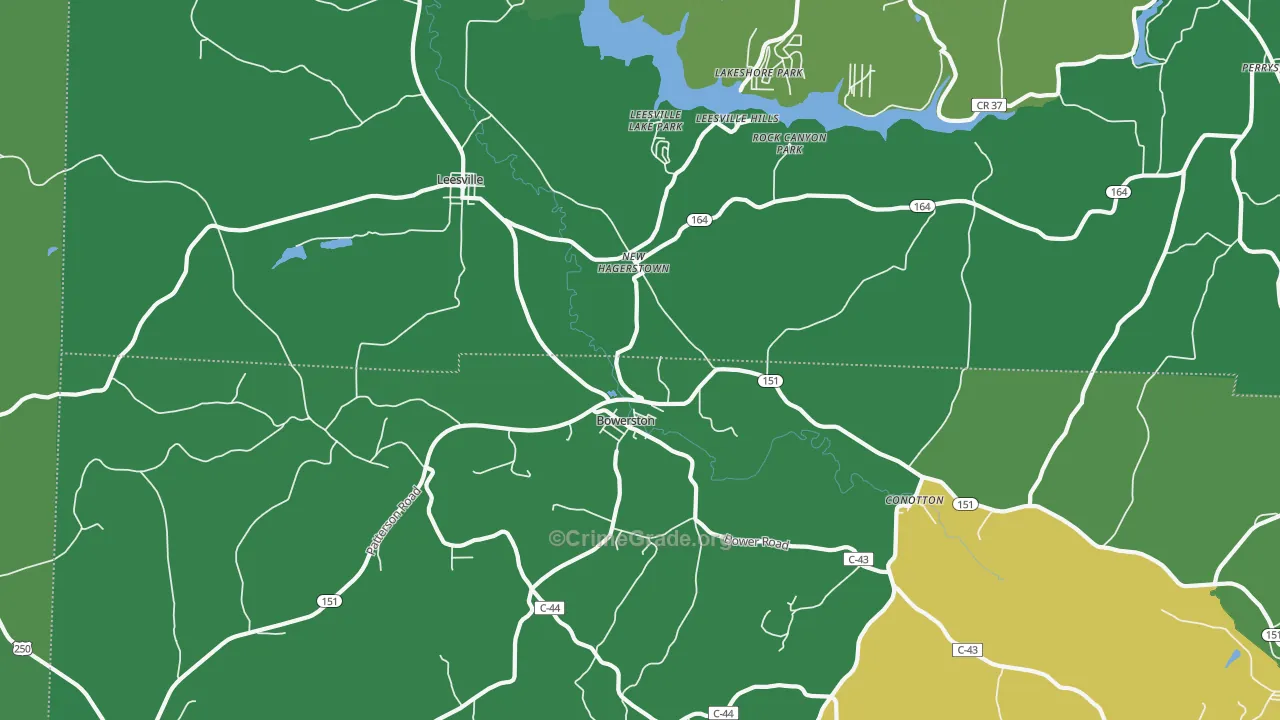 44695, OH Map of Vehicle Theft Rates