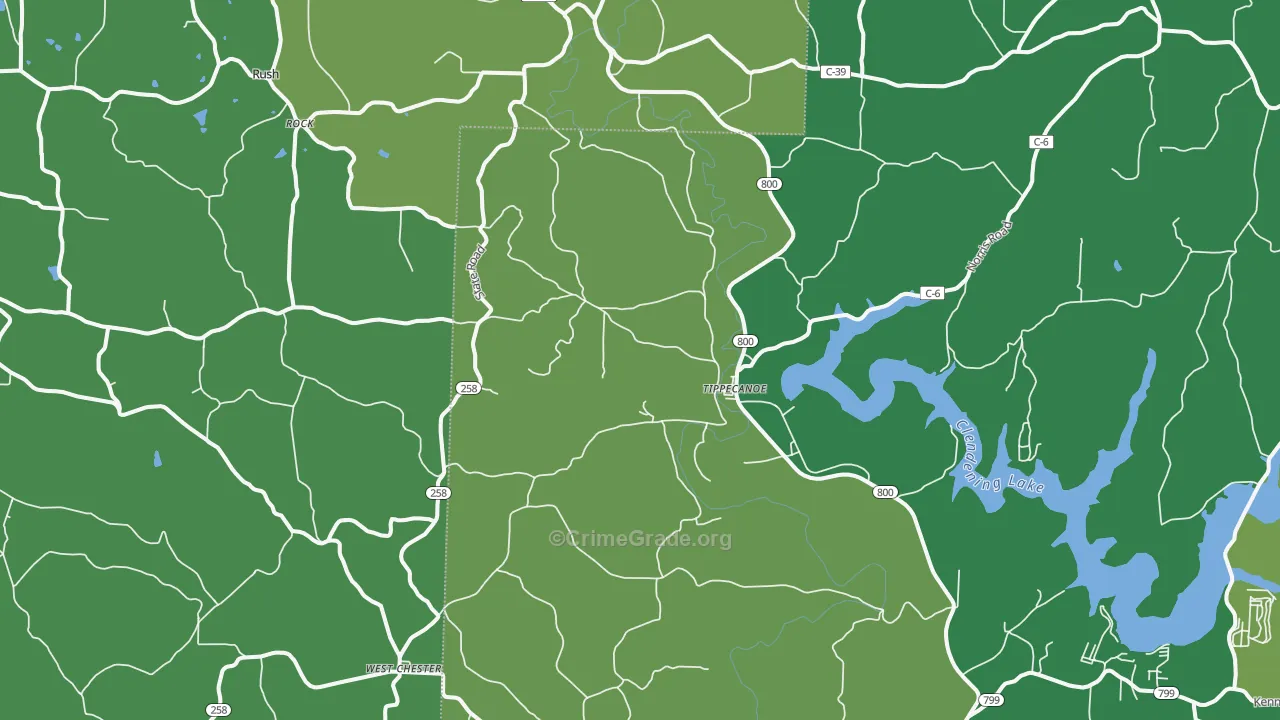 44699, OH Map of Vehicle Theft Rates