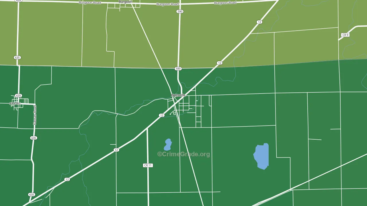 44815, OH Map of Vehicle Theft Rates