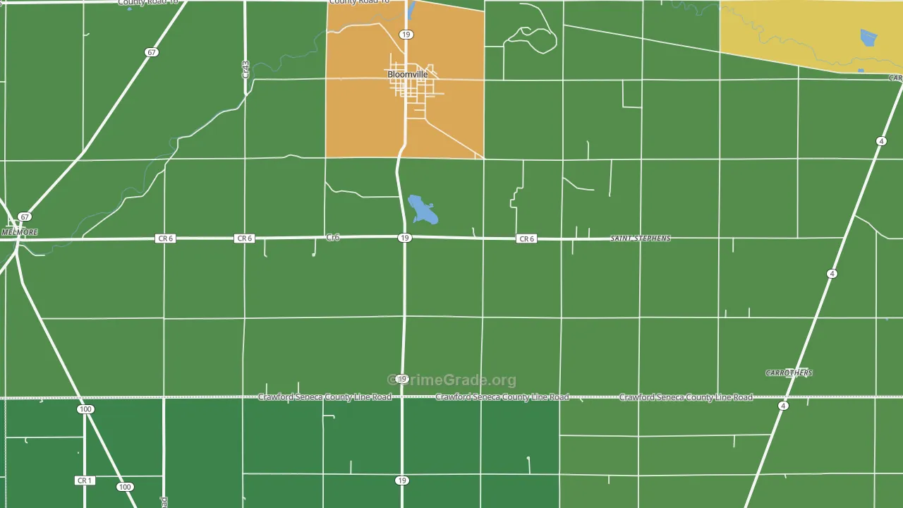 44818, OH Map of Vehicle Theft Rates
