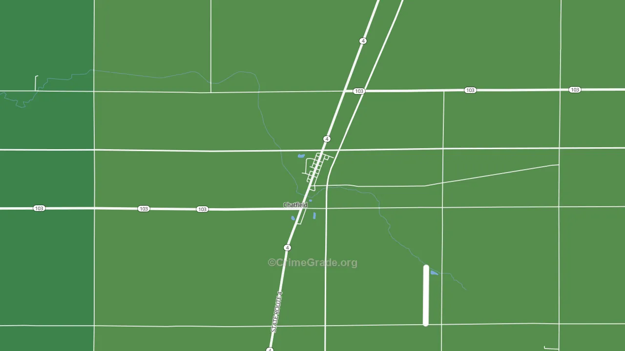 44825, OH Map of Vehicle Theft Rates