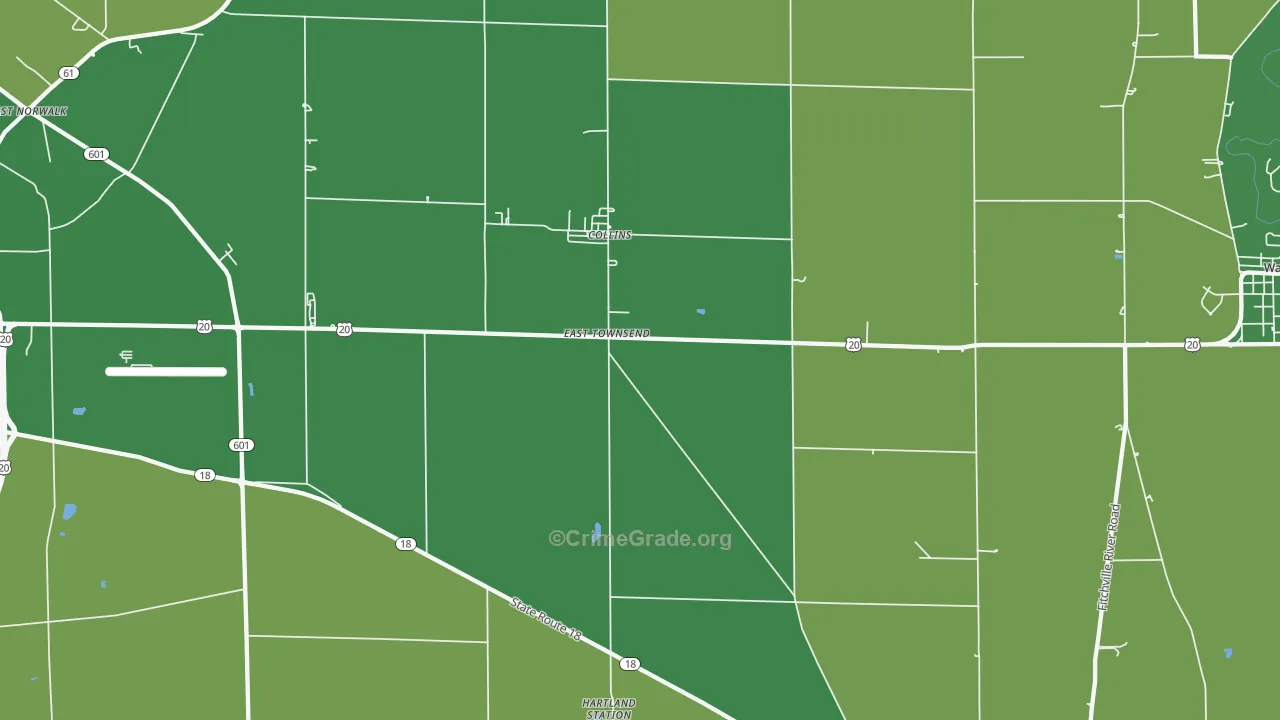44826, OH Map of Vehicle Theft Rates