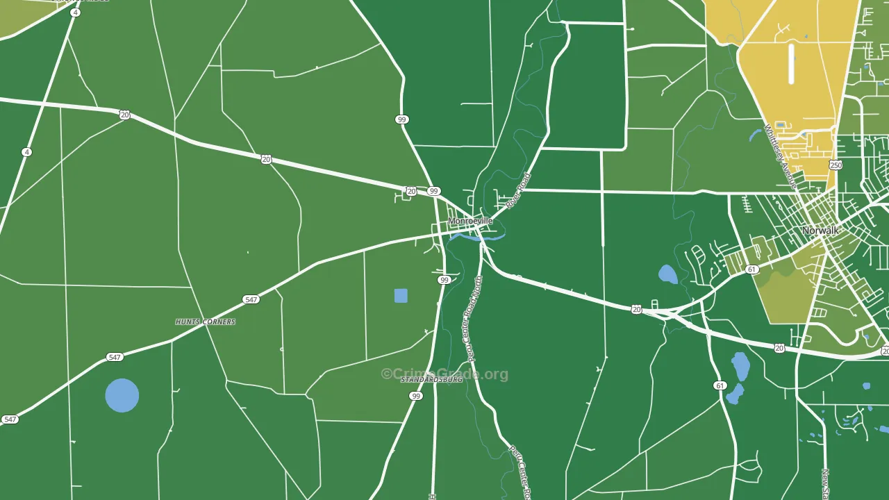 44847, OH Map of Vehicle Theft Rates