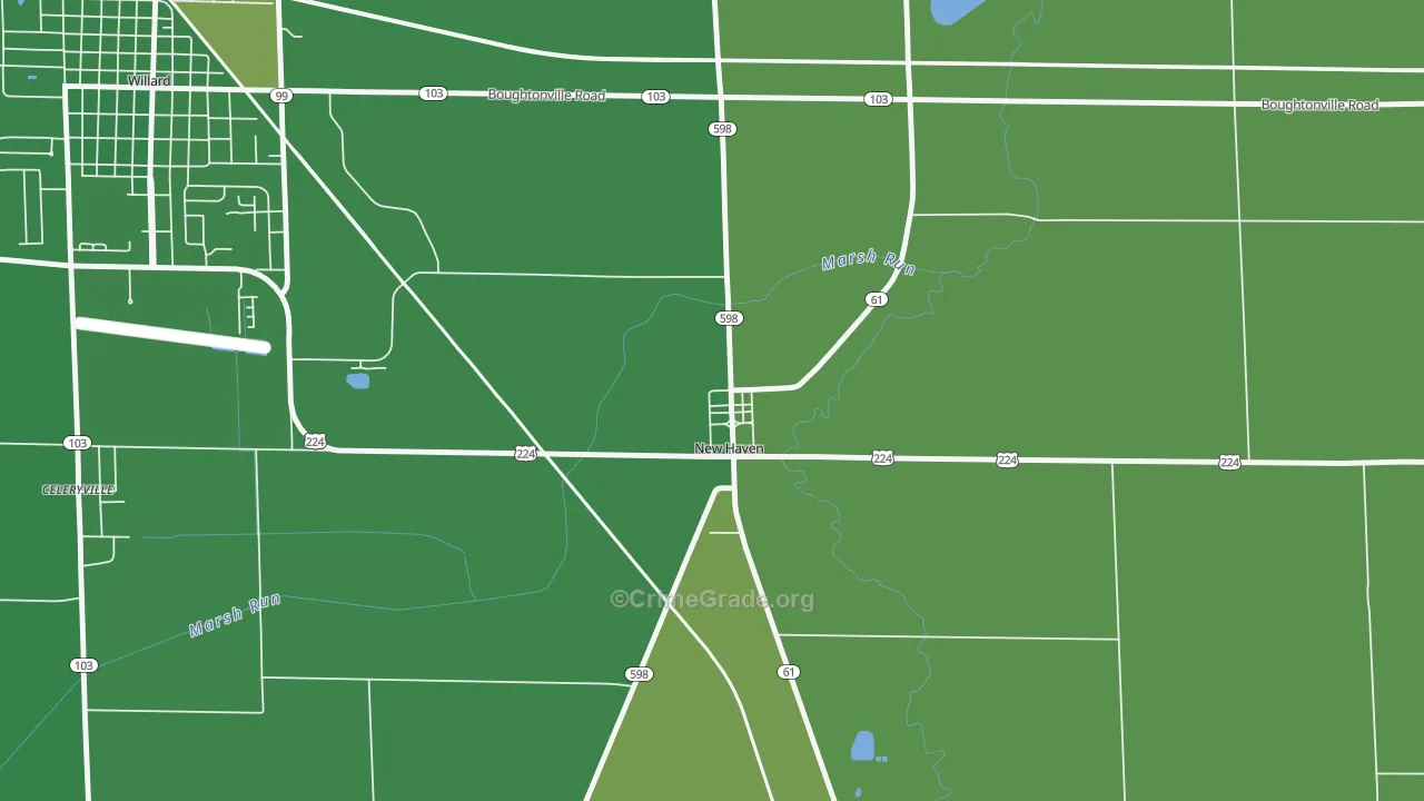 44850, OH Map of Vehicle Theft Rates