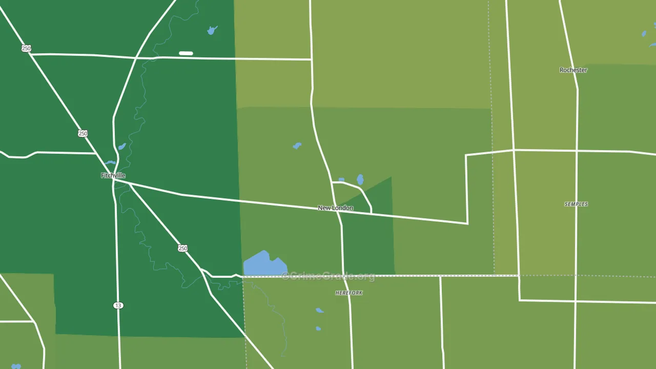 44851, OH Map of Vehicle Theft Rates