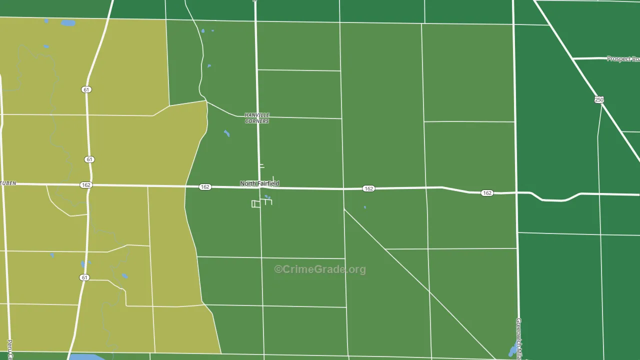 44855, OH Map of Vehicle Theft Rates