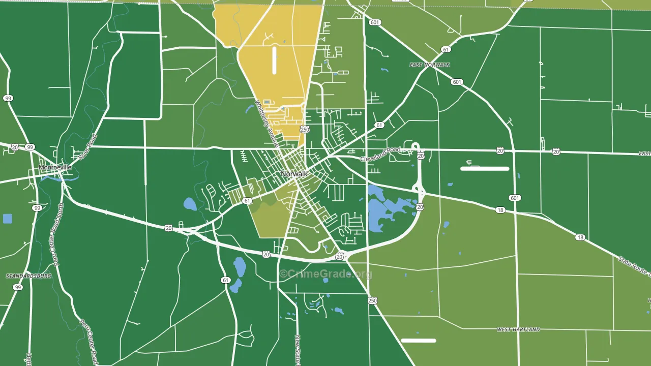 44857, OH Map of Vehicle Theft Rates