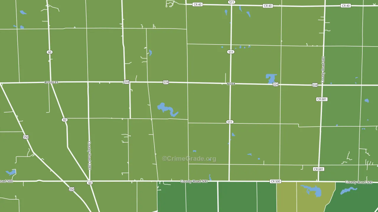 44859, OH Map of Vehicle Theft Rates