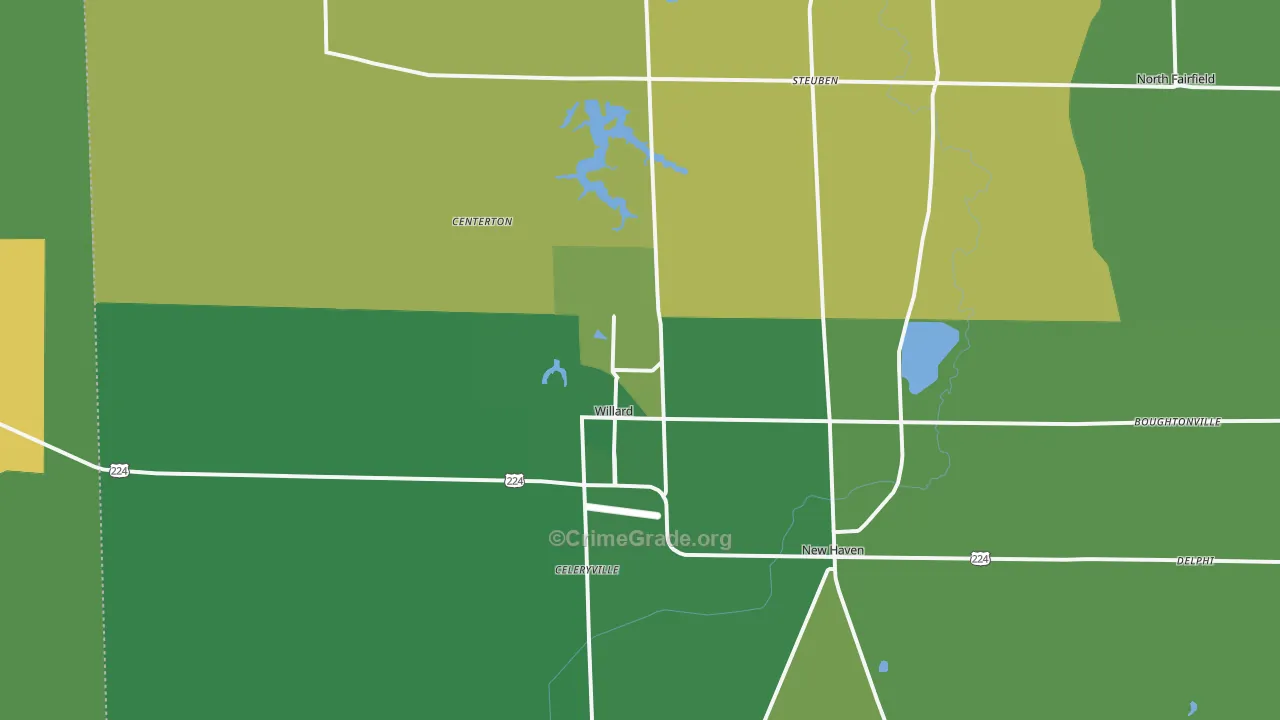 44890, OH Map of Vehicle Theft Rates