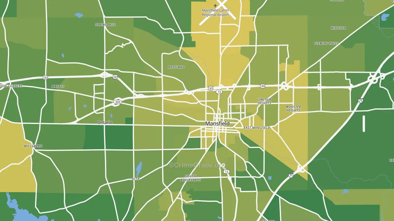 44903, OH Map of Vehicle Theft Rates