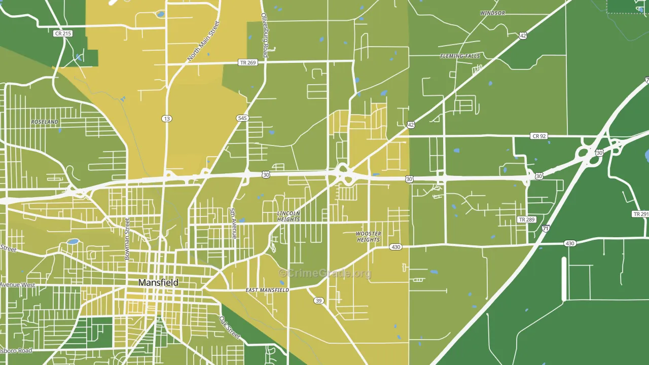 44905, OH Map of Vehicle Theft Rates