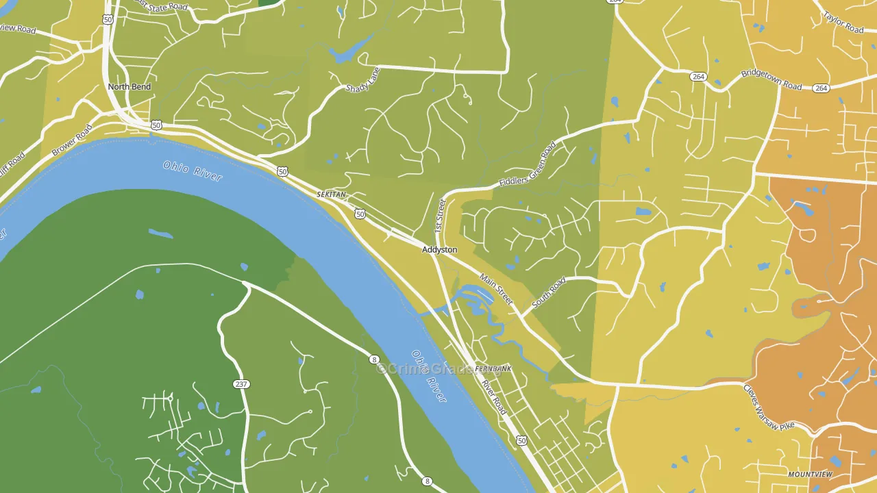 45001, OH Map of Vehicle Theft Rates