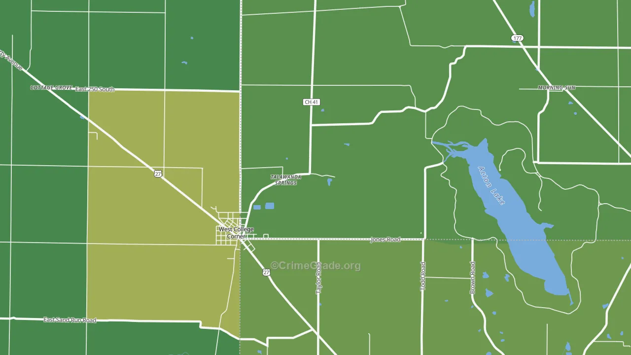 45003, OH Map of Vehicle Theft Rates