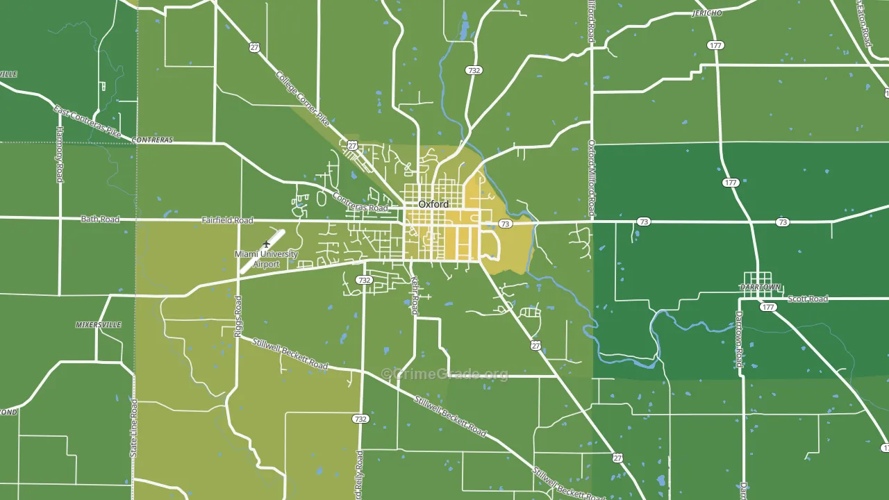 45056, OH Map of Vehicle Theft Rates