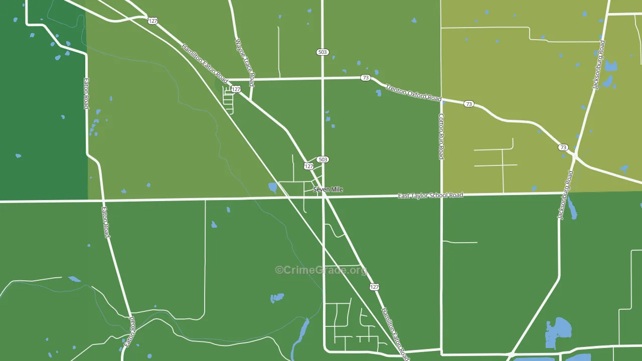 45062, OH Map of Vehicle Theft Rates