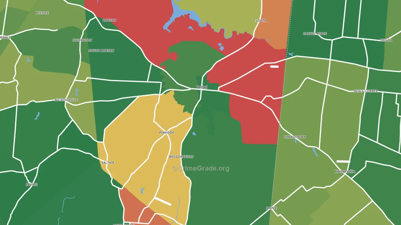 45106, OH Map of Vehicle Theft Rates