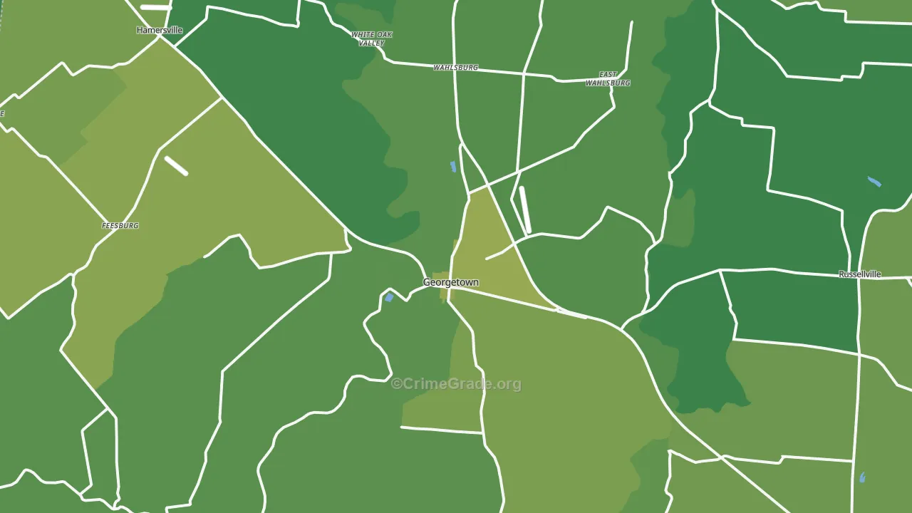 45121, OH Map of Vehicle Theft Rates