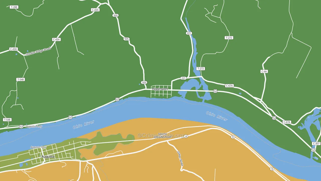 45131, OH Map of Vehicle Theft Rates