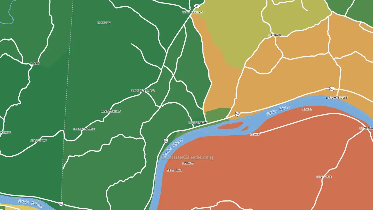 45144, OH Map of Vehicle Theft Rates