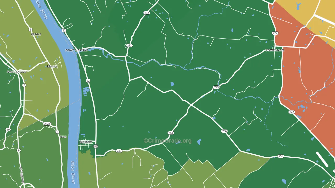 45153, OH Map of Vehicle Theft Rates