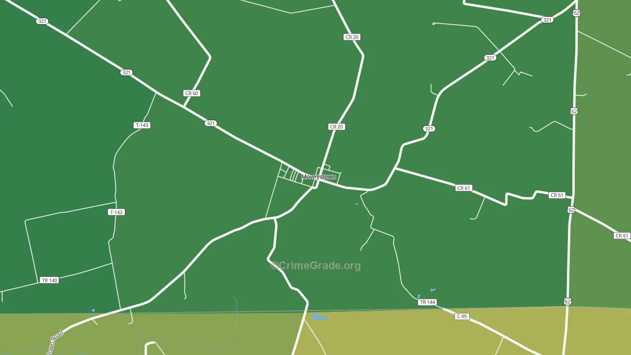 45155, OH Map of Vehicle Theft Rates
