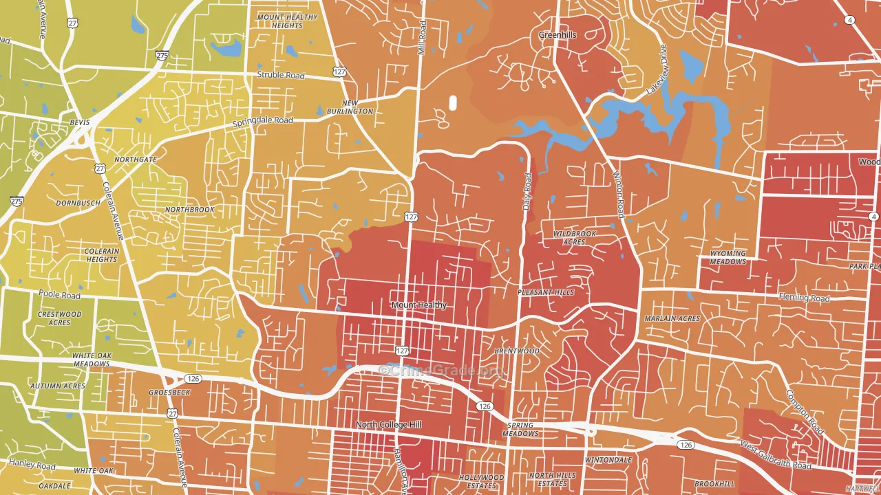 45231, OH Map of Vehicle Theft Rates