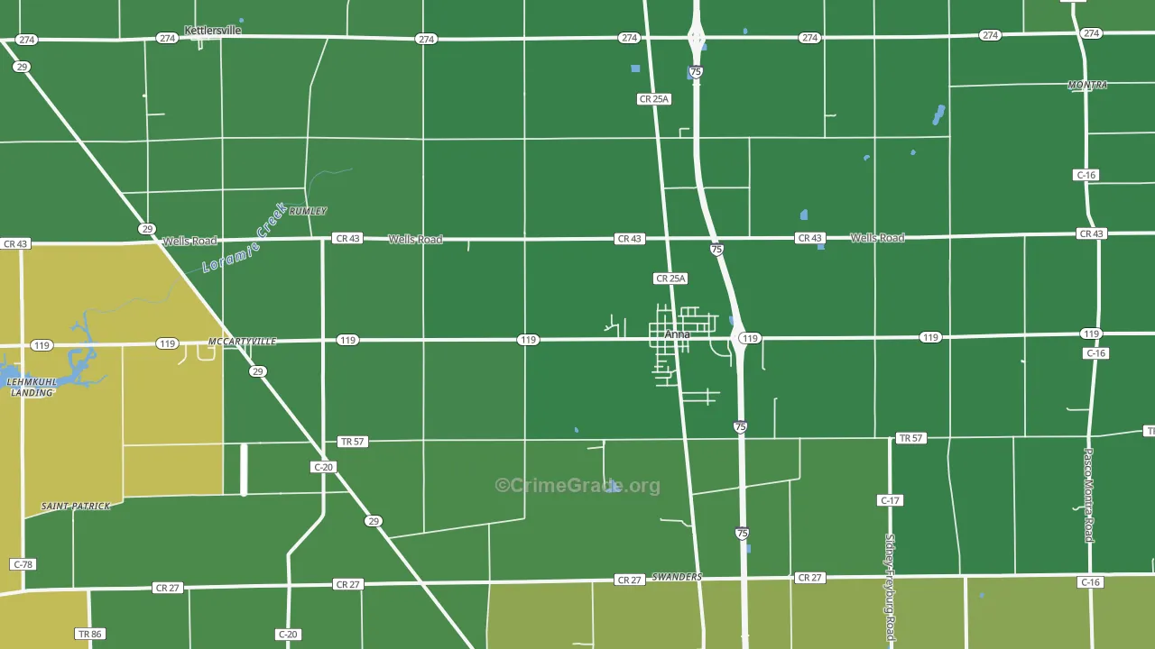 45302, OH Map of Vehicle Theft Rates
