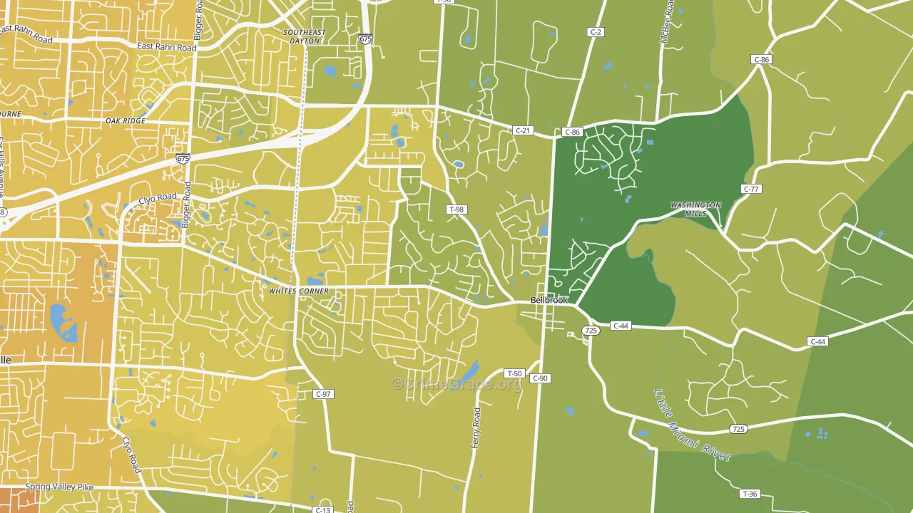 45305, OH Map of Vehicle Theft Rates