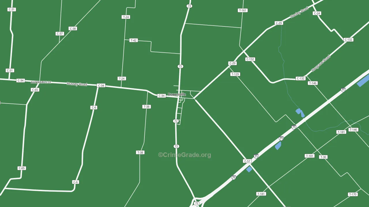 45307, OH Map of Vehicle Theft Rates