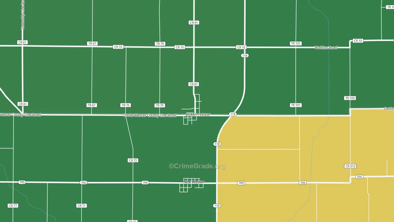 45310, OH Map of Vehicle Theft Rates