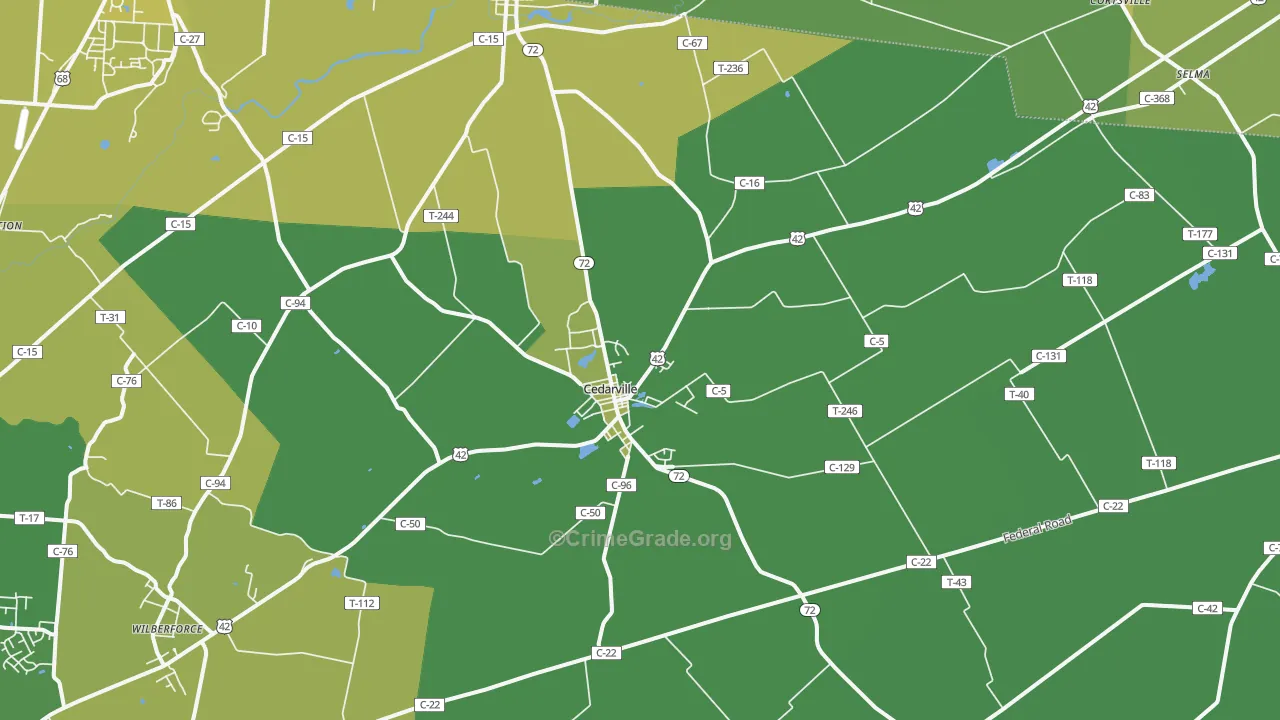 45314, OH Map of Vehicle Theft Rates