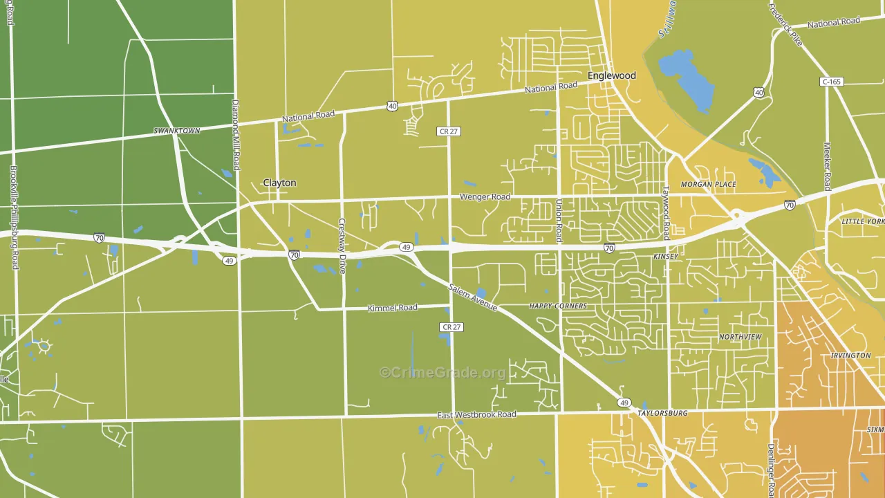 45315, OH Map of Vehicle Theft Rates