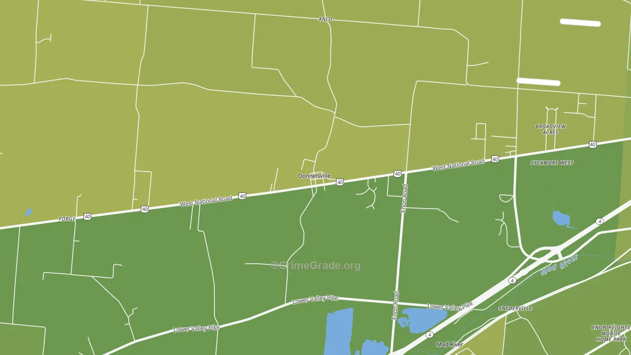 45319, OH Map of Vehicle Theft Rates
