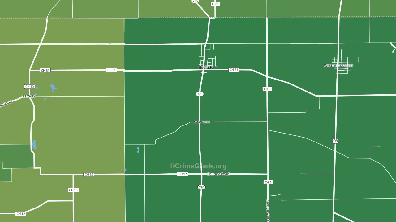 45321, OH Map of Vehicle Theft Rates