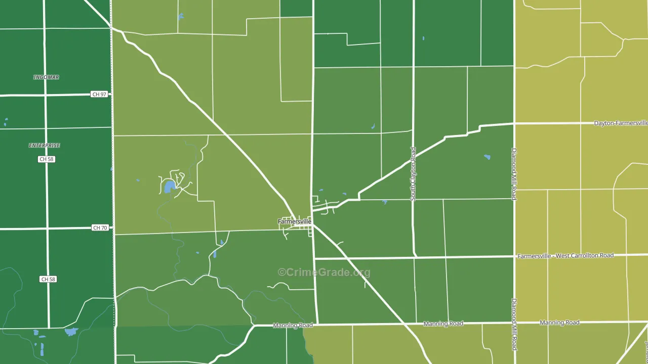45325, OH Map of Vehicle Theft Rates