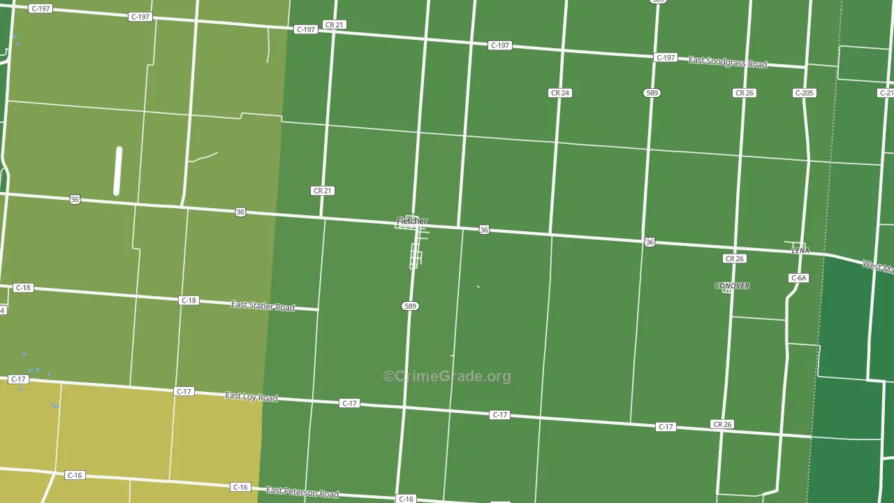 45326, OH Map of Vehicle Theft Rates