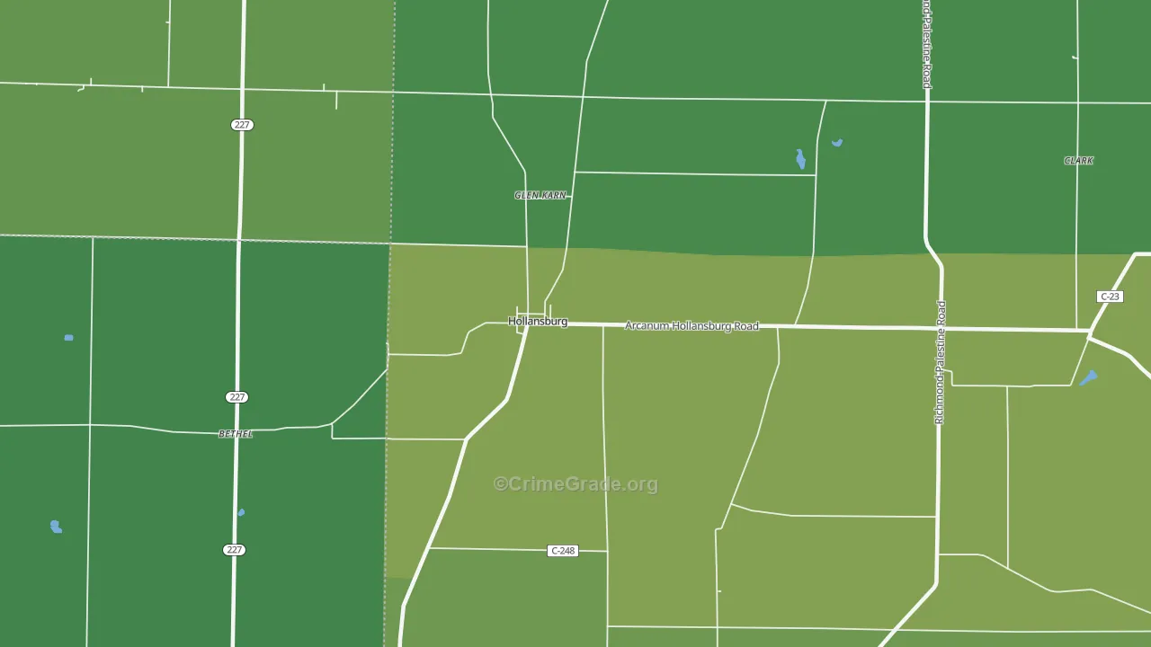 45332, OH Map of Vehicle Theft Rates