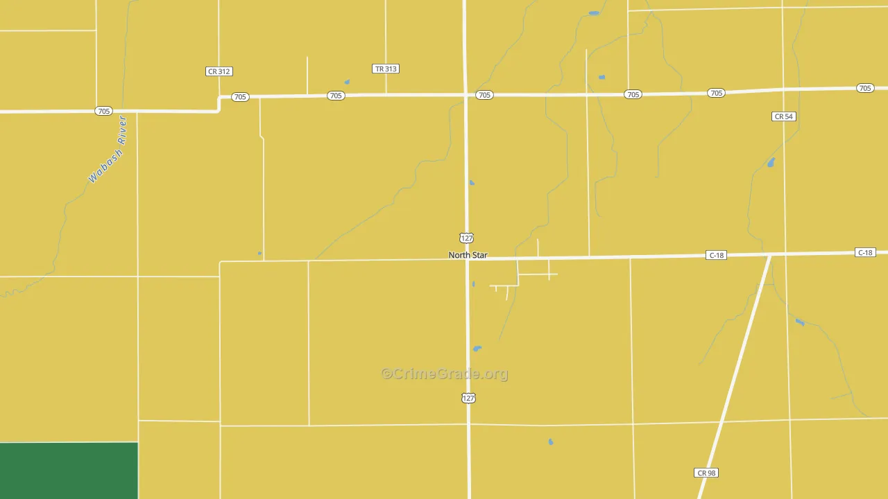 45350, OH Map of Vehicle Theft Rates