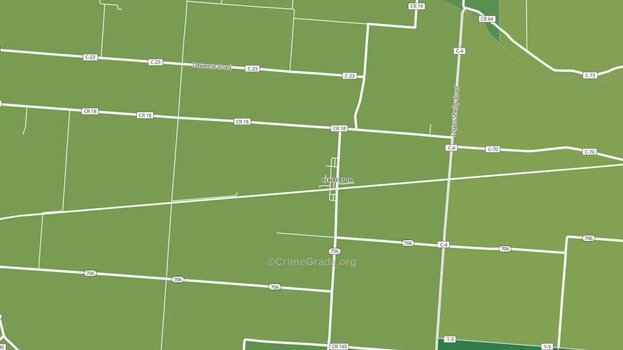 45353, OH Map of Vehicle Theft Rates