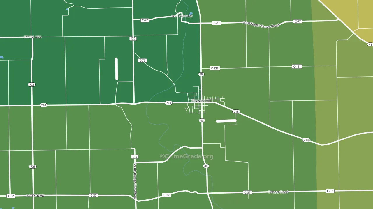 45359, OH Map of Vehicle Theft Rates