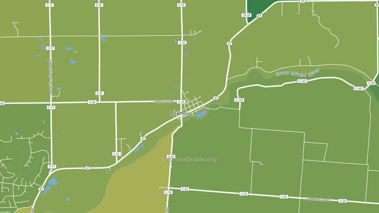 45360, OH Map of Vehicle Theft Rates