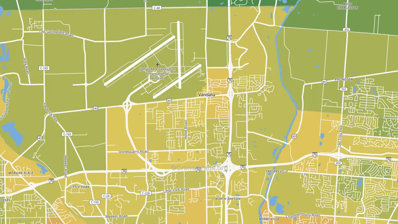 45377, OH Map of Vehicle Theft Rates