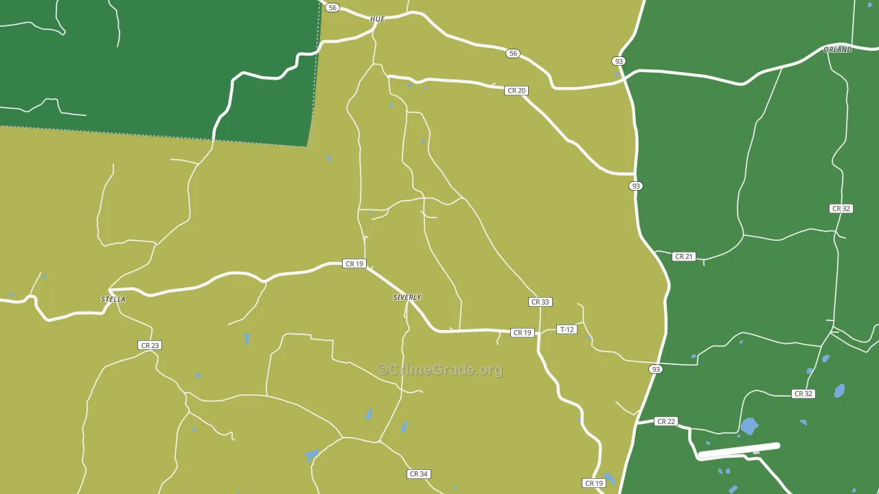 45622, OH Map of Vehicle Theft Rates