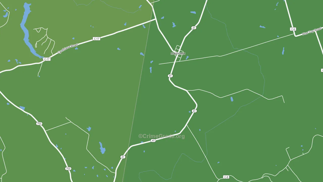 45624, OH Map of Vehicle Theft Rates
