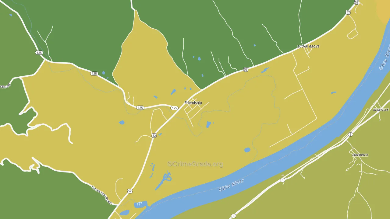 45630, OH Map of Vehicle Theft Rates