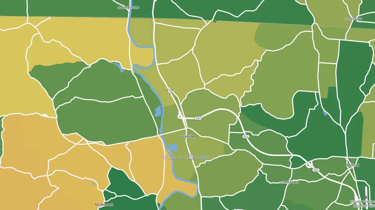 45648, OH Map of Vehicle Theft Rates