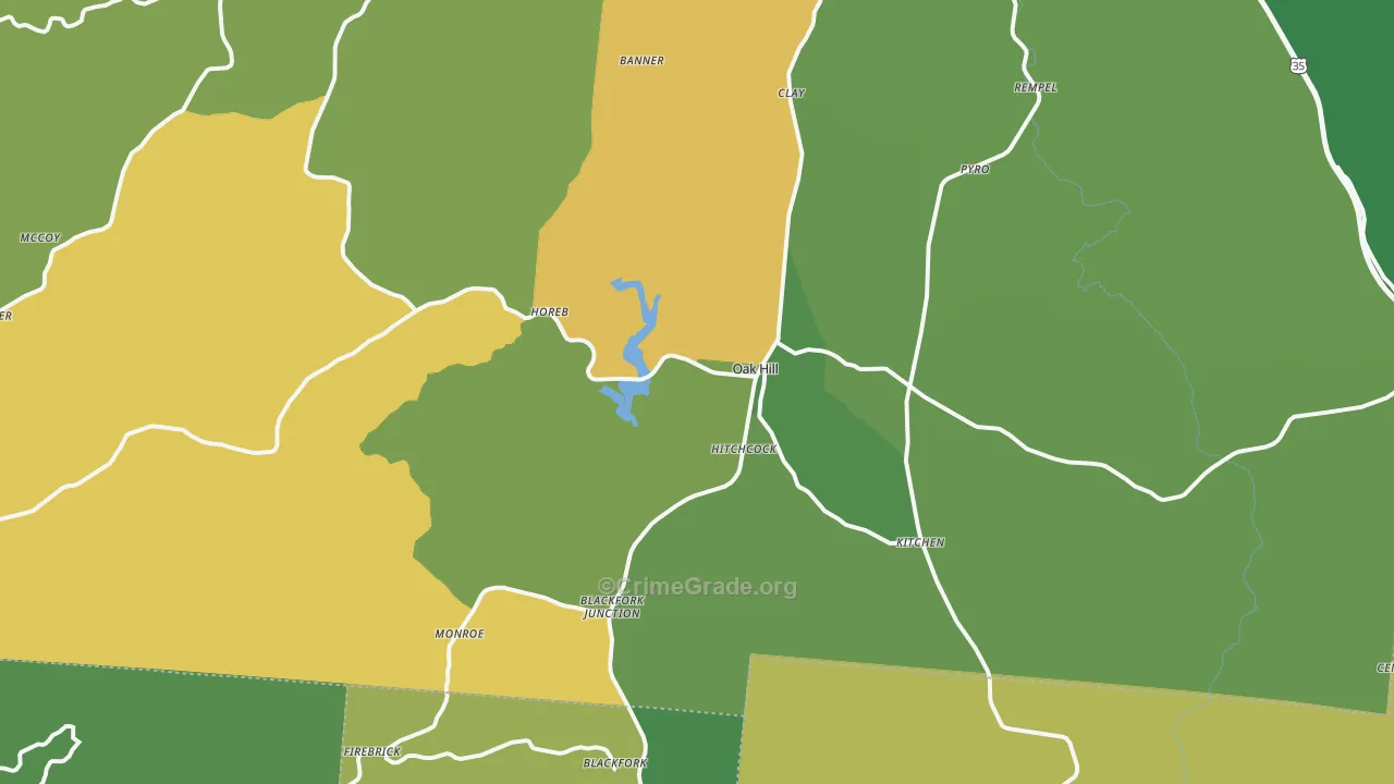 45656, OH Map of Vehicle Theft Rates