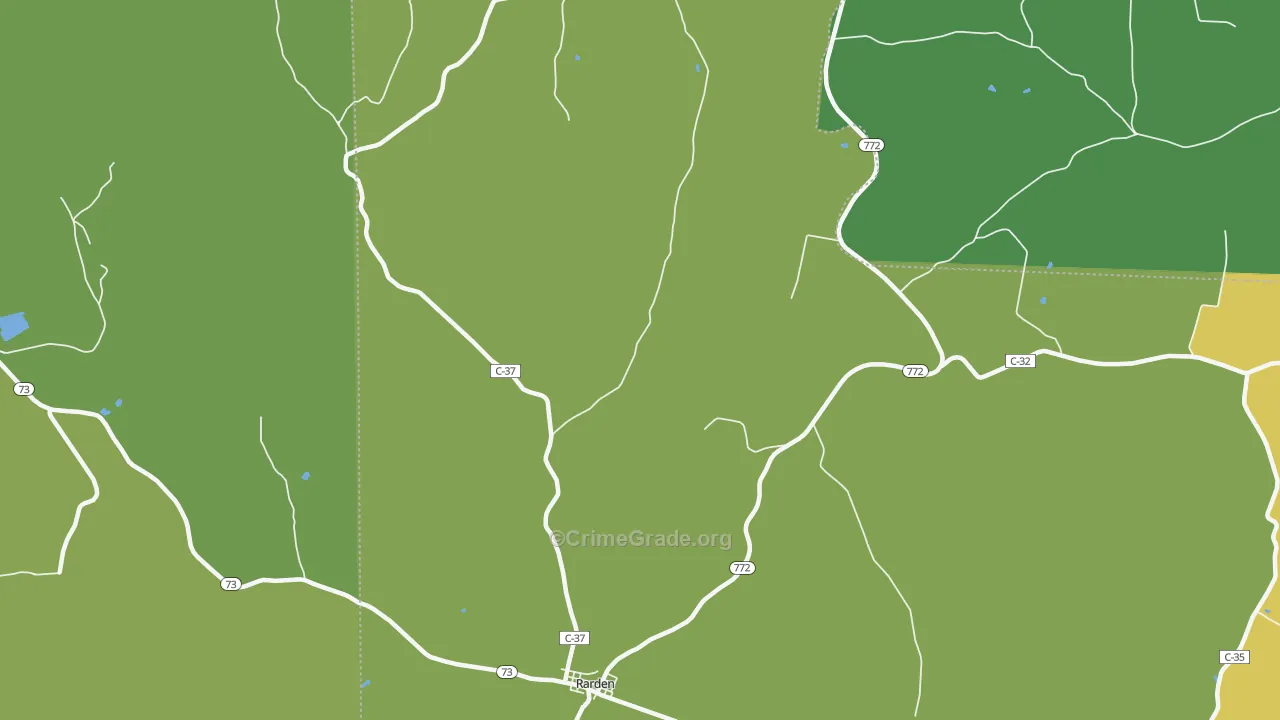 45671, OH Map of Vehicle Theft Rates