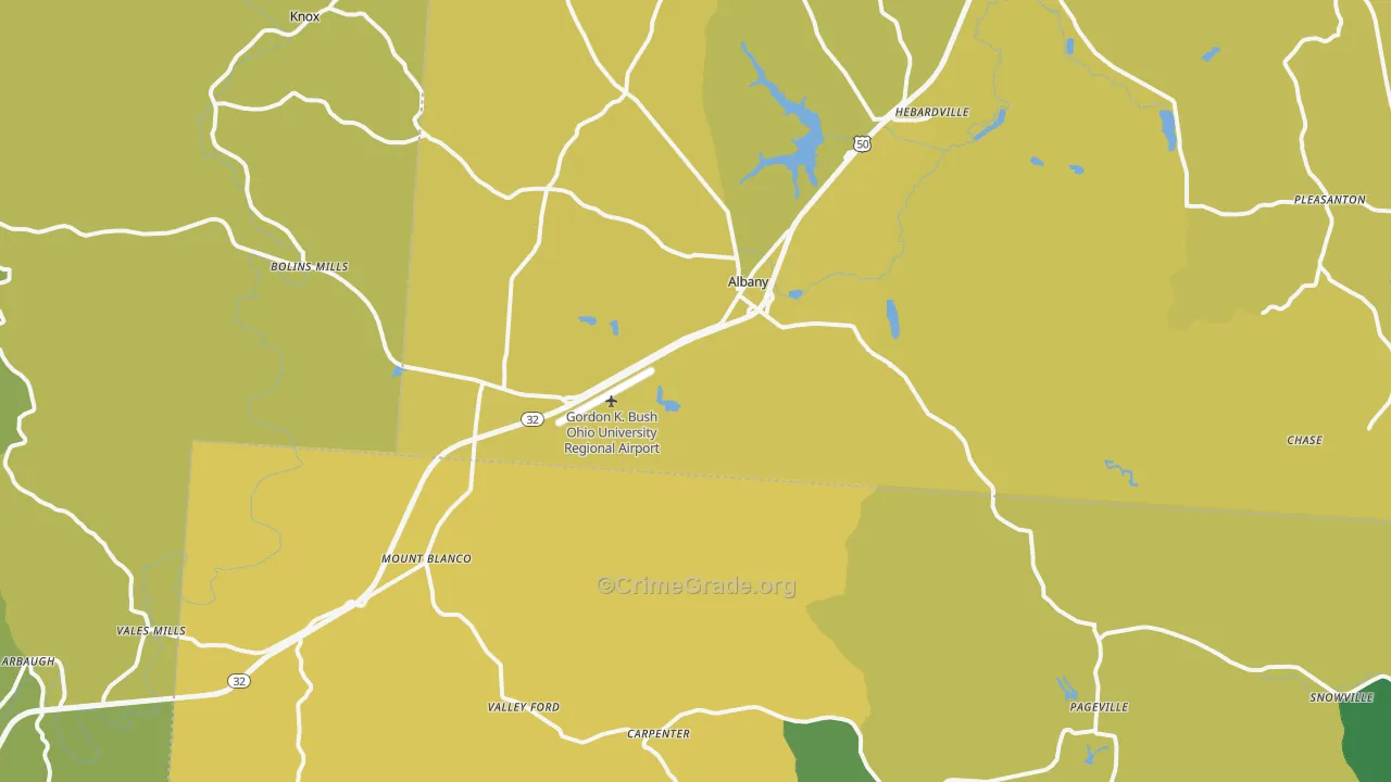 45710, OH Map of Vehicle Theft Rates