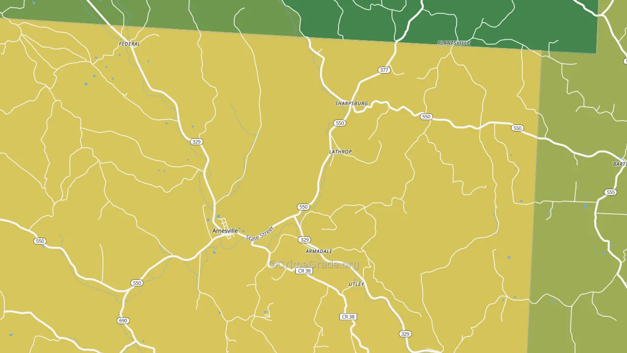45711, OH Map of Vehicle Theft Rates